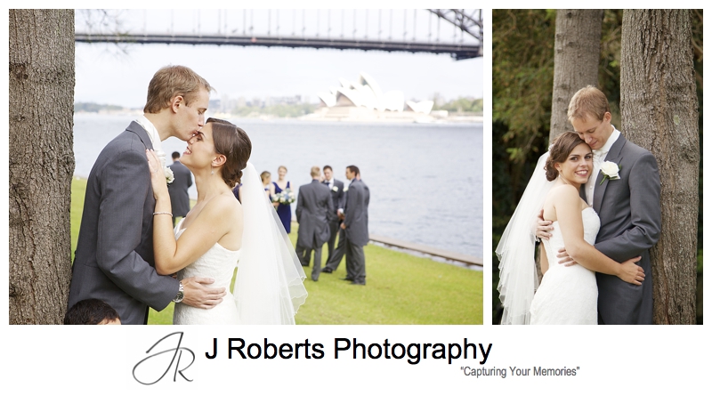 Bridal portraits on sydney harbour - sydney wedding photography